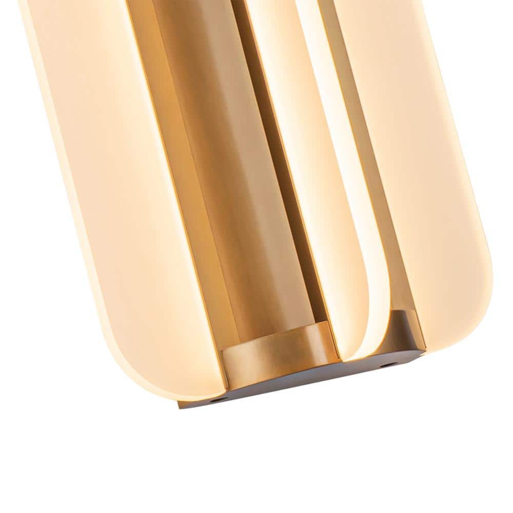 Vintage Brass Alabaster Dimmable LED Vanity Light