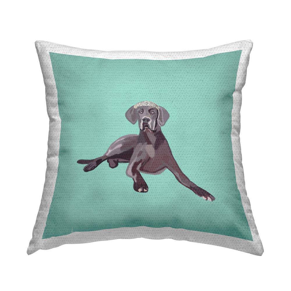 Elegant Labrador with Crown Outdoor Printed Throw Pillow by Amelia Noyes price history on PriceWatchPro