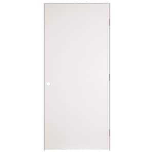 36 in. x 80 in. Flush Hardboard Left-Handed Hollow-Core Smooth Primed Composite Single Prehung Interior Door
