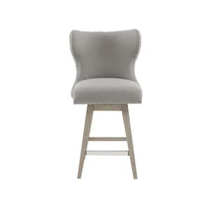 Irvine 27 in. Grey Wood Counter Stool