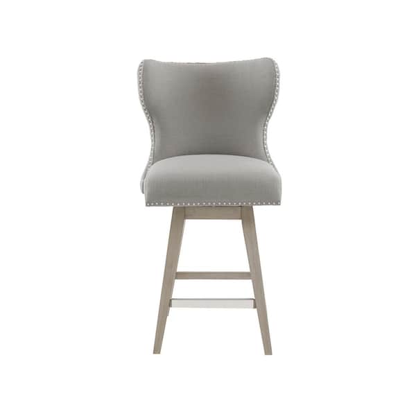 Madison Park Irvine 27 in. Grey Wood Counter Stool