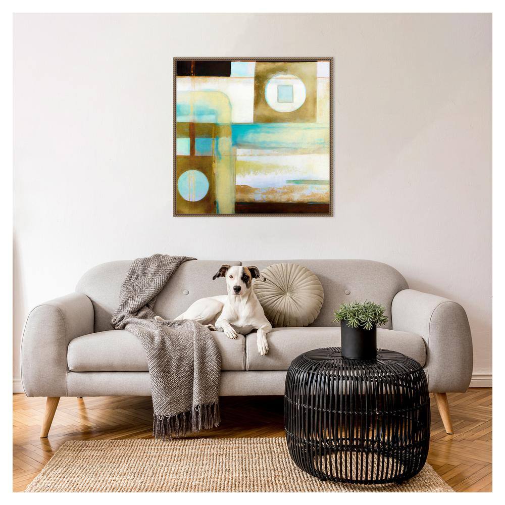 Artistic Mechanism II Abstract Canvas Print with Bronze Frame
