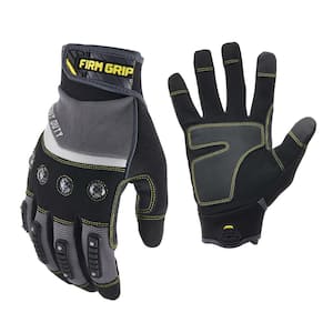 Husky Large Grain Cowhide Water Resistant Leather Performance Work Glove  with Spandex Back HK86025-LCC6 - The Home Depot