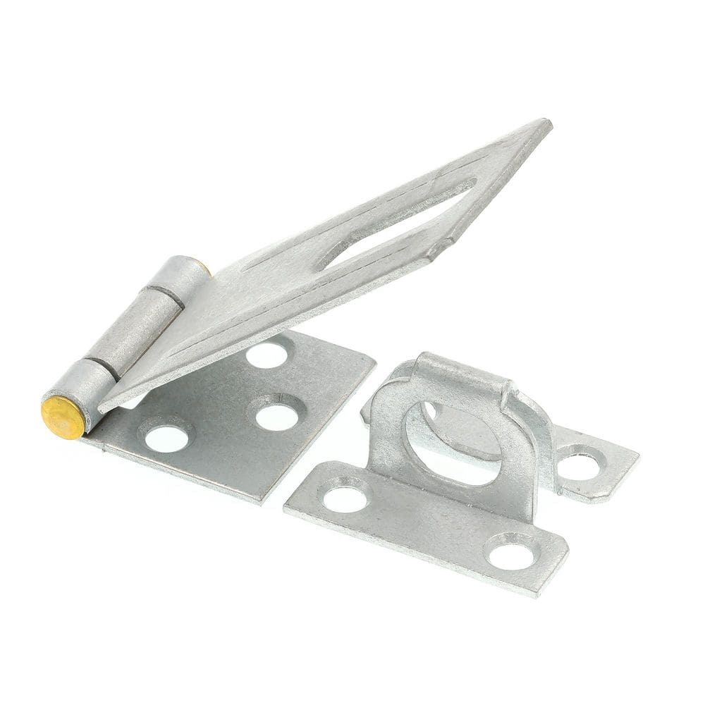 Door and Gate, Safety Hasp Hinge Latch w/ Fixed Staple 3-1/4 inch w/ Screws, Galvanized w/ Solid Brass Pin (Single Pack) price history on PriceWatchPro