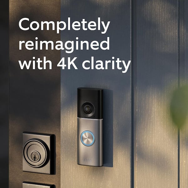 Wired Doorbell Pro (3rd Gen), Power over Ethernet-Retinal 4K, 10x Enhanced Zoom, Low-Light Sight