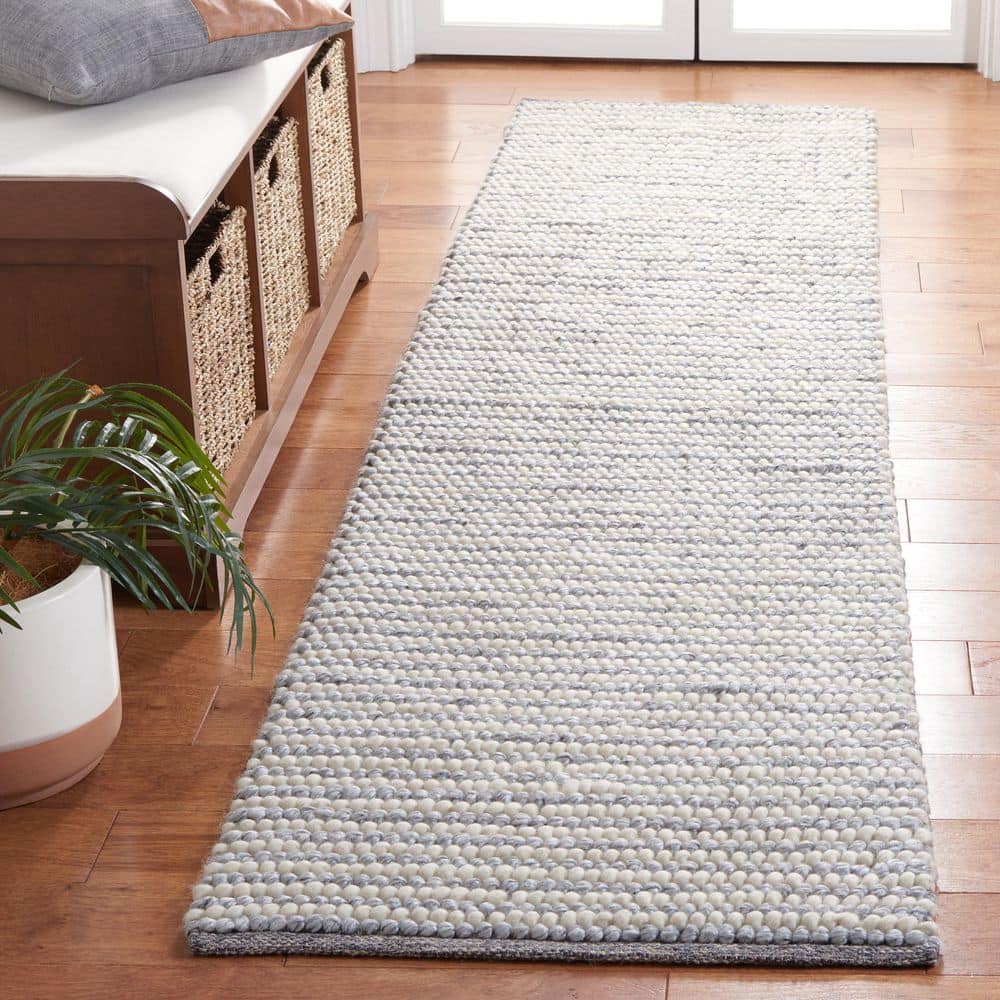 Martha Stewart 2 ft. x 9 ft. Ivory/Gray Basket Striped Runner Rug price history on PriceWatchPro