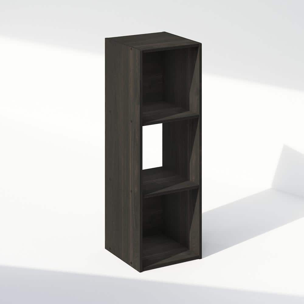 Espresso 3-Cube Wood Storage Cabinet