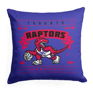 NBA Hardwood Classic Raptors Printed Multi-Color 18 in x 18 in Throw Pillow