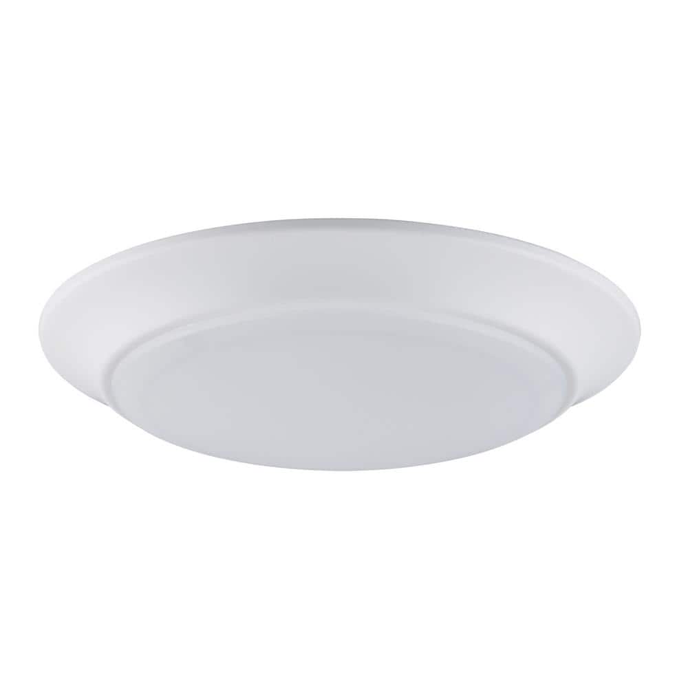 Vanowen White Glass 7.5" LED Flush Mount Light