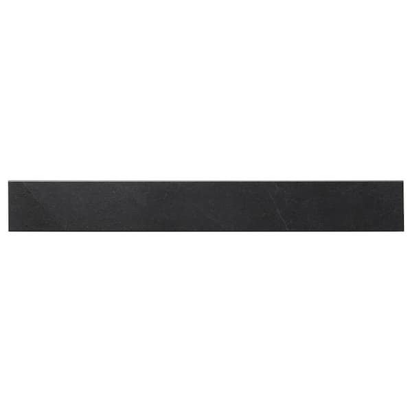 Copley Nero 3 in. x 24 in. Matte Porcelain Floor and Wall Bullnose Tile