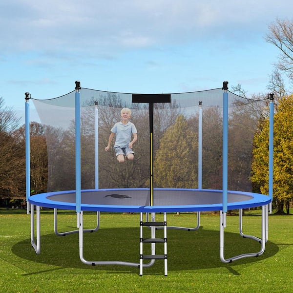 15 Trampoline Combo Bed Trampoline with Ladder Enclosure Net GYM06169 - The Depot