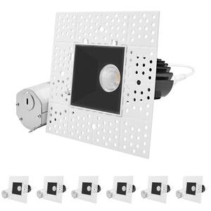 2 in Canless Remodel Black LED Trimless Recessed Light 5 Color Temperatures Interlocking Module 15W Wet Rated (6-Pack)