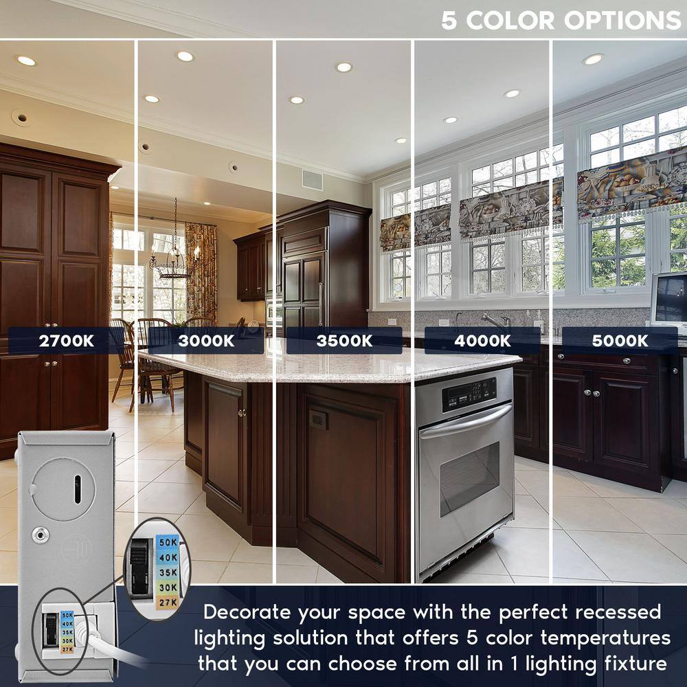 5.91'' Aluminum LED Recessed Lighting Kit with Color Selectable