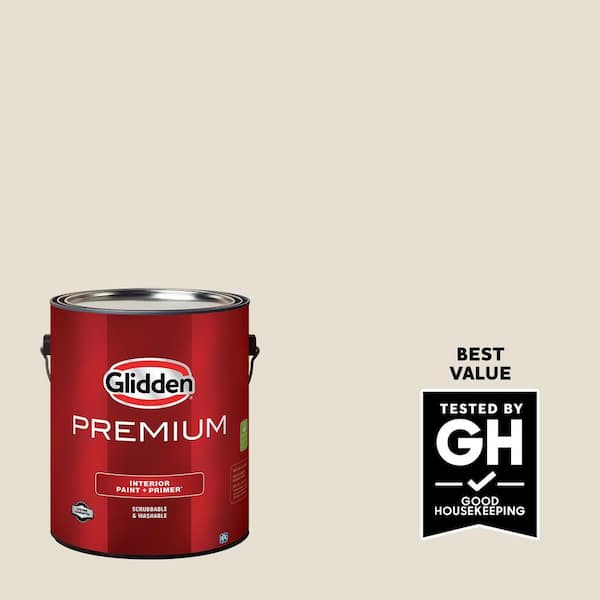 Glidden Premium 1 gal. PPG1008-1 Focus Semi-Gloss Interior Latex Paint