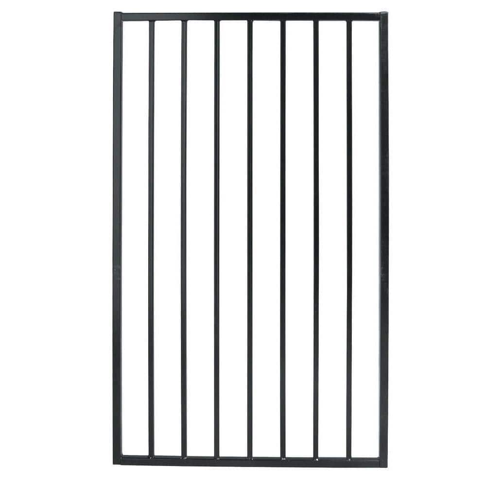 Unbranded - Pro Series 2.75 ft. x 4.8 ft. Black Steel Fence Gate