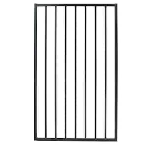 Pro Series 2.75 ft. x 4.8 ft. Black Steel Fence Gate