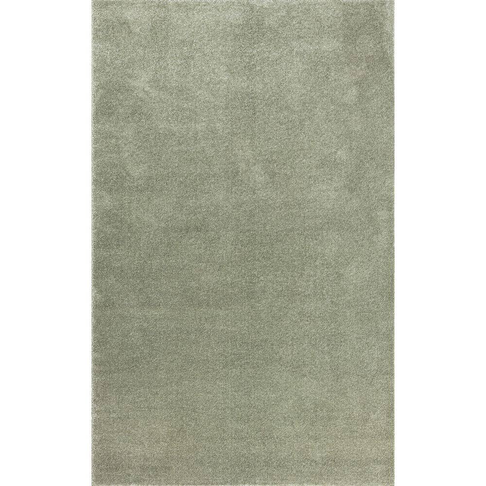 Haze Solid Green Low-Pile Synthetic Area Rug