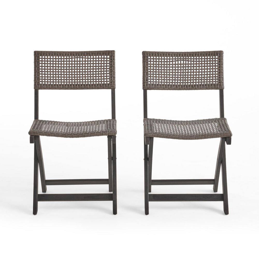 Wicker Outdoor Dining Chair in Grey Set of 2 to Your Patio or Backyard price history on PriceWatchPro