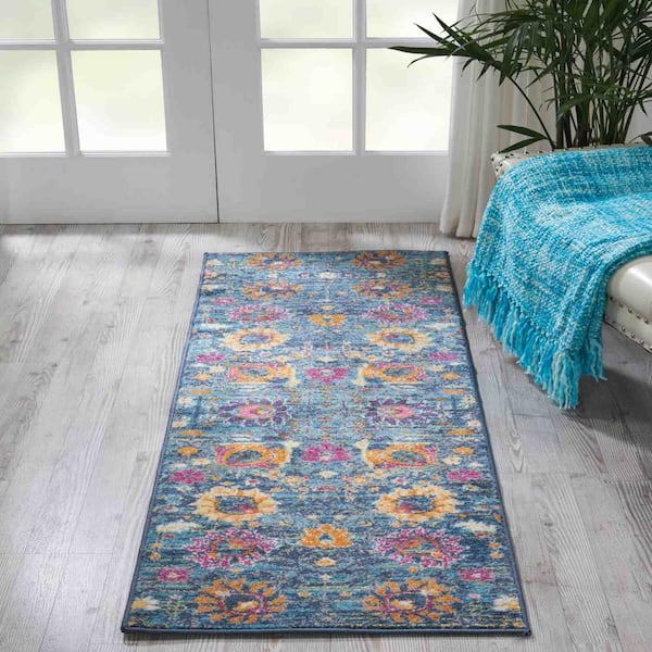 Denim 2 ft. x 6 ft. Runner Polypropylene Area Rug