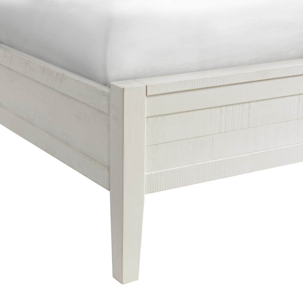 Arden Driftwood White Pine Queen Panel Bed with Slats