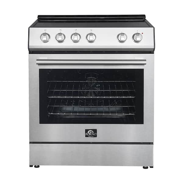 Forno Leonardo Espresso 30 in. 4 Element 5.0 cu. ft Electric Range Convection Oven in Stainless-Steel