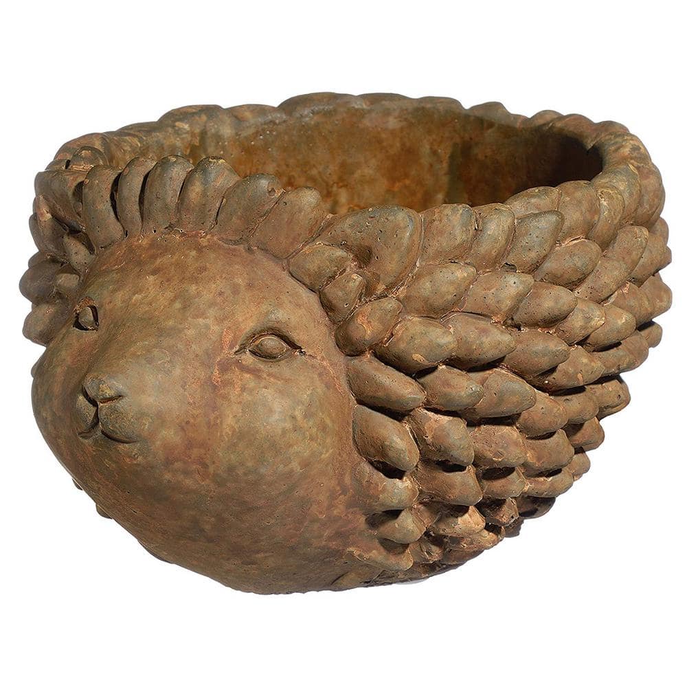 Large Rust Cement Hedgehog Indoor/Outdoor Planter