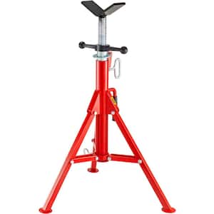 V Head Pipe Stand Adjustable Height 28 in. to 52 in. 2500 lbs. Pipe Jack Stand 1/8 to 12 in. Welding Pipe Stand