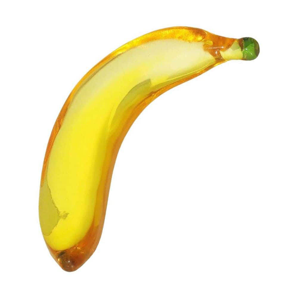 1 Piece Modern Artificial Yellow Glass Indoor Fruit Sculpture
