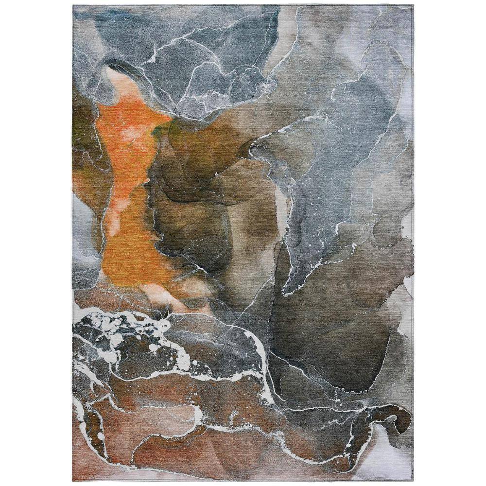 Orange 10 ft. x 14 ft. Abstract Indoor /Outdoor Area Rug price history on PriceWatchPro