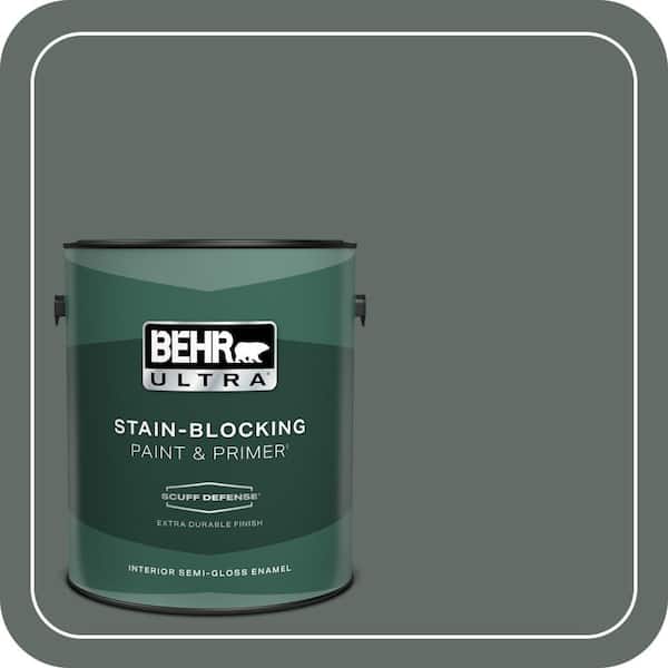 BEHR ULTRA 1 gal. #700F-6 Dense Shrub Extra Durable Semi-Gloss Enamel Interior Paint & Primer
