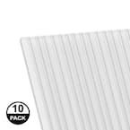 48 in. x 96 in. x 0.157 in. (4mm) Clear Corrugated Twinwall Plastic Sheet (10-Pack)