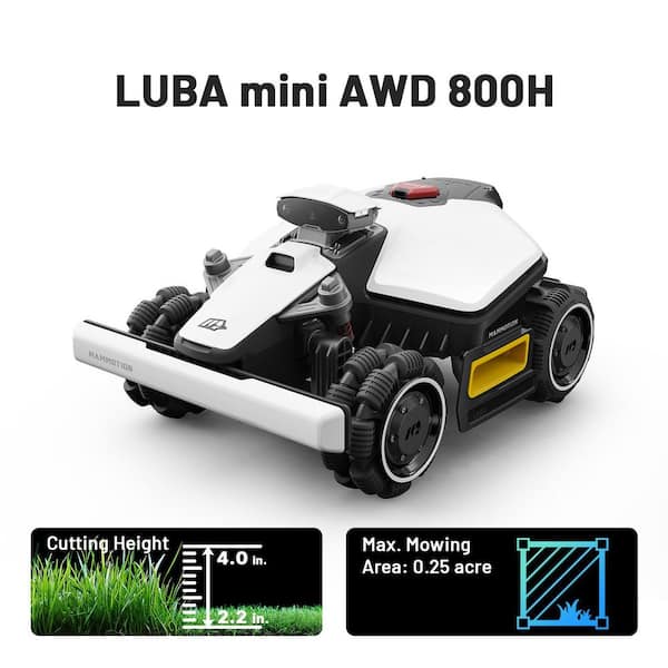 MAMMOTION Luba mini AWD 7.9 in. RTK Robot Lawn Mower (1/4 Acre