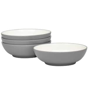 Colorwave Slate 7 in., 22 fl. Oz. (Gray) Stoneware Cereal/Soup Bowls, (Set of 4)