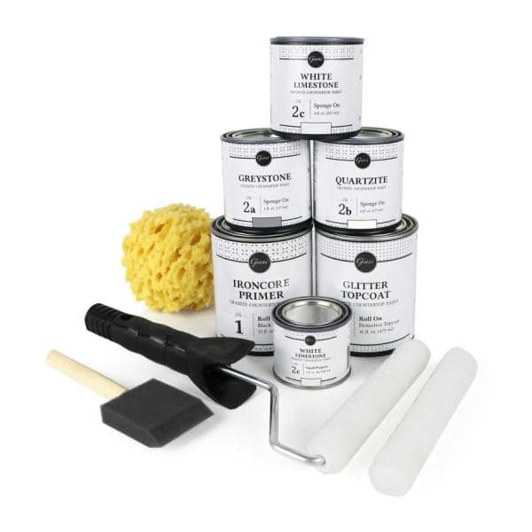 Giani Carrara White Marble Countertop Paint Kit FG-MB WHTEP KIT - The Home  Depot