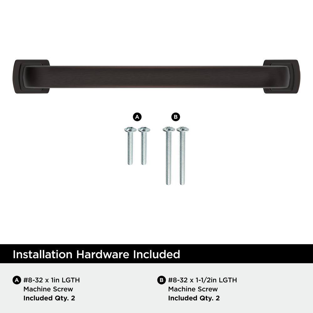 Oil-Rubbed Bronze 5-1/16" Modern Cabinet Pull with Mounting Hardware