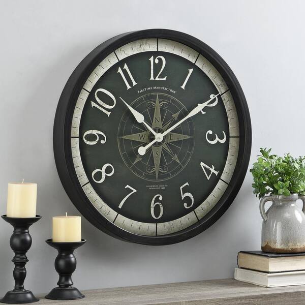 FirsTime & Co. 24 in. Compass Rose Wall Clock