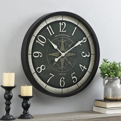 24 in. Compass Rose Wall Clock