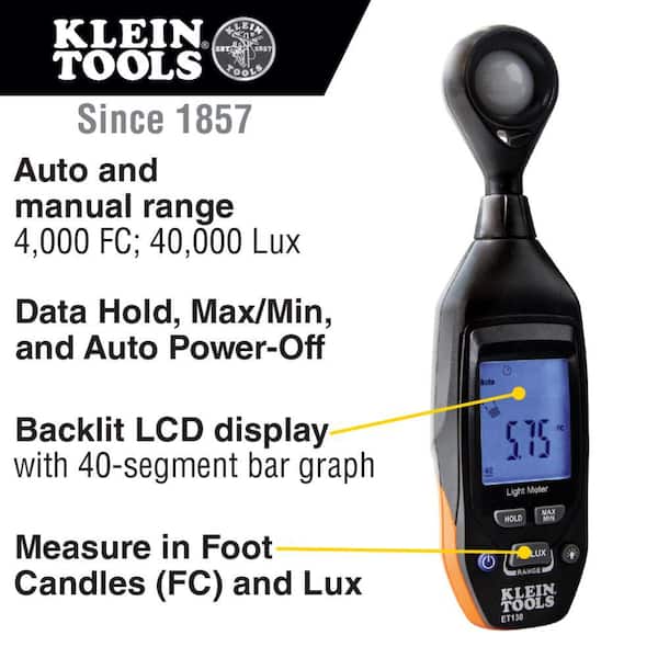 Luxmètre digital 400 000 LUX, YF 170-1308 pour mesurer l'intensité