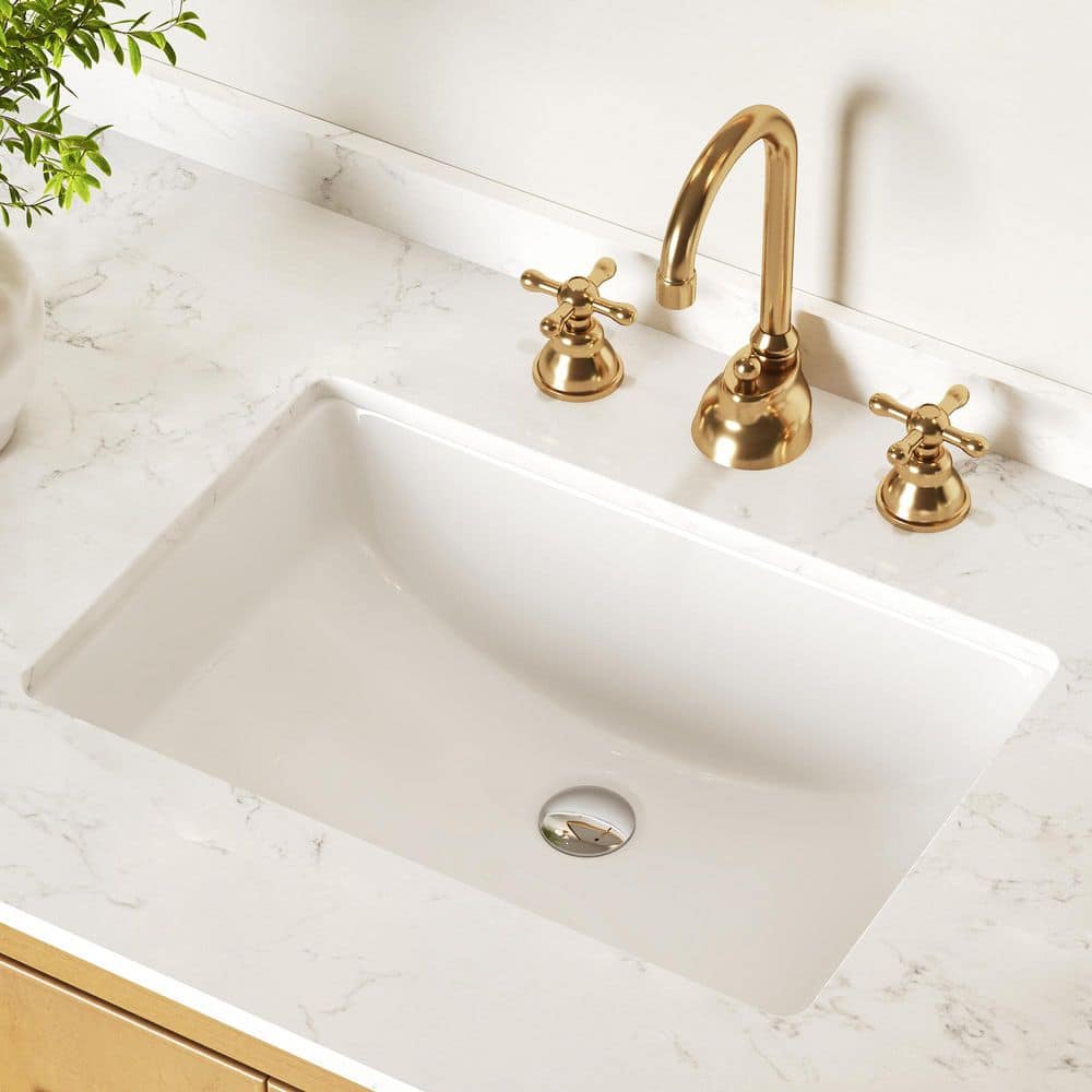 DEERVALLEY 21 in. L x 15 in. W Rectangular Undermount Bathroom