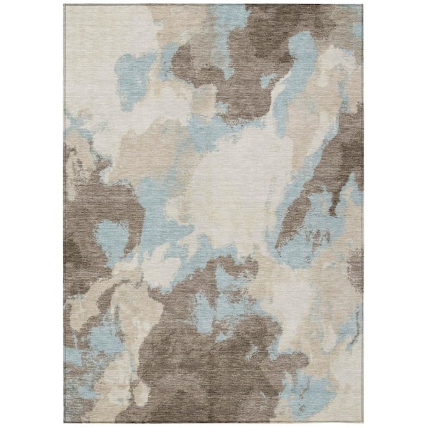 Chantille Machine Washable Indoor/Outdoor Abstract ACN3017 Taupe 10 ft. x 14 ft. Area Rug