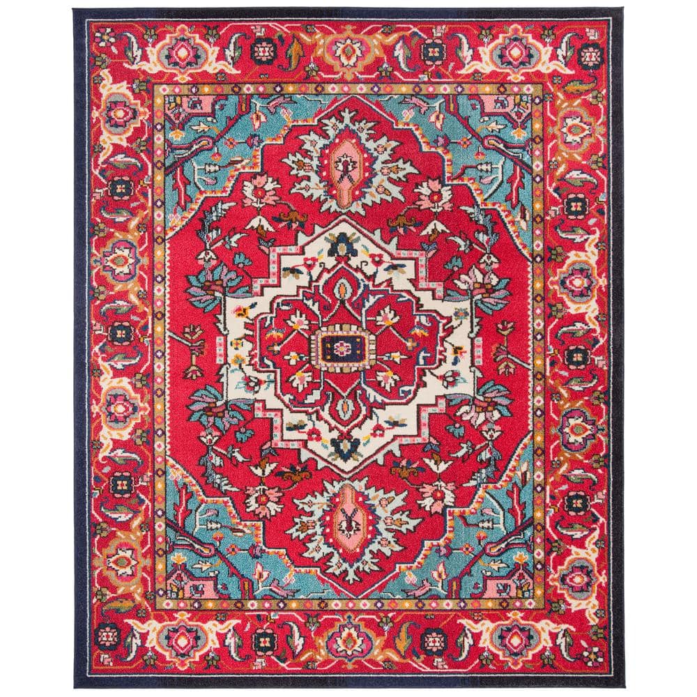 Monaco Red/Turquoise 12 ft. x 18 ft. Border Floral Area Rug price history on PriceWatchPro