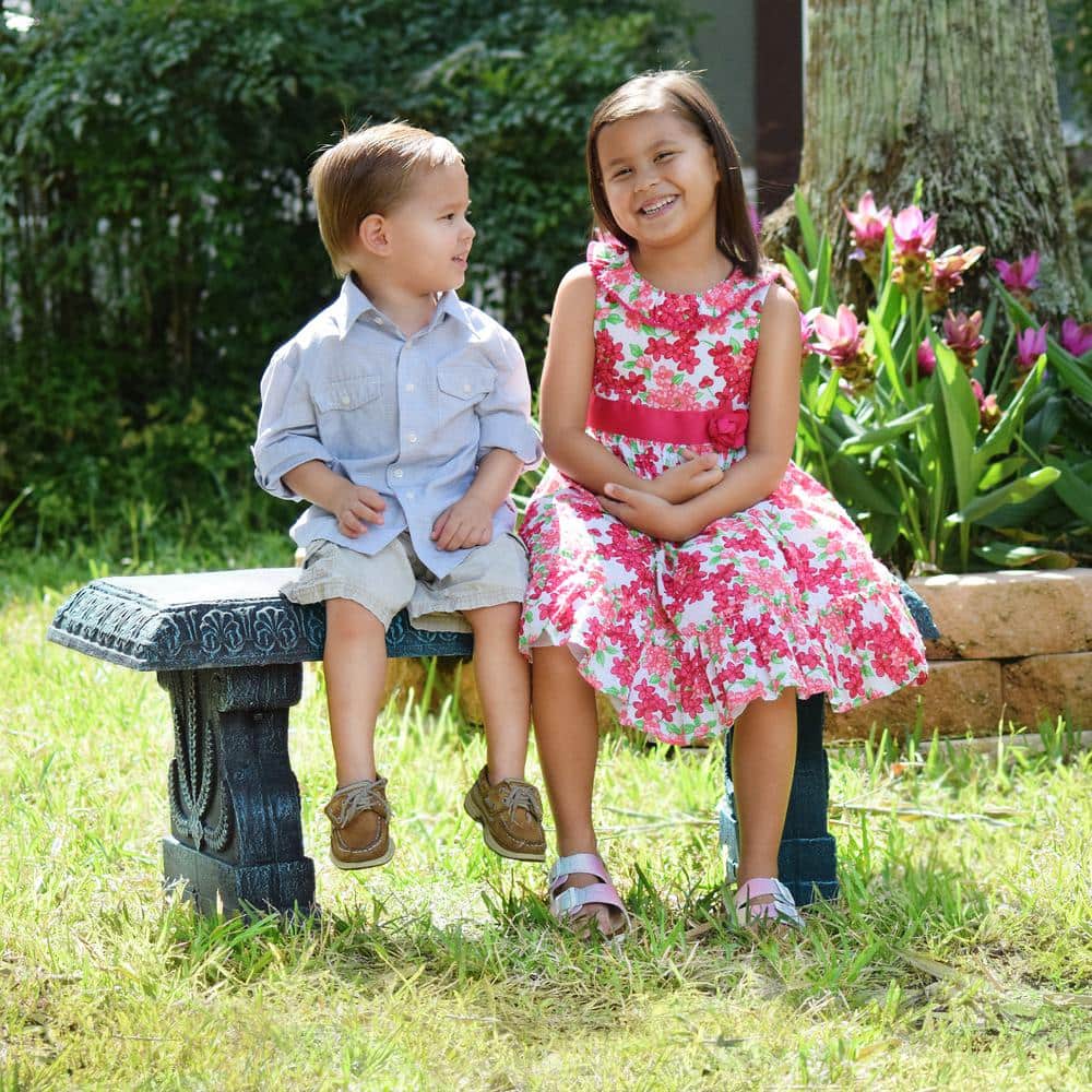 Gray Fiberclay Weather Resistant Outdoor Garden Bench