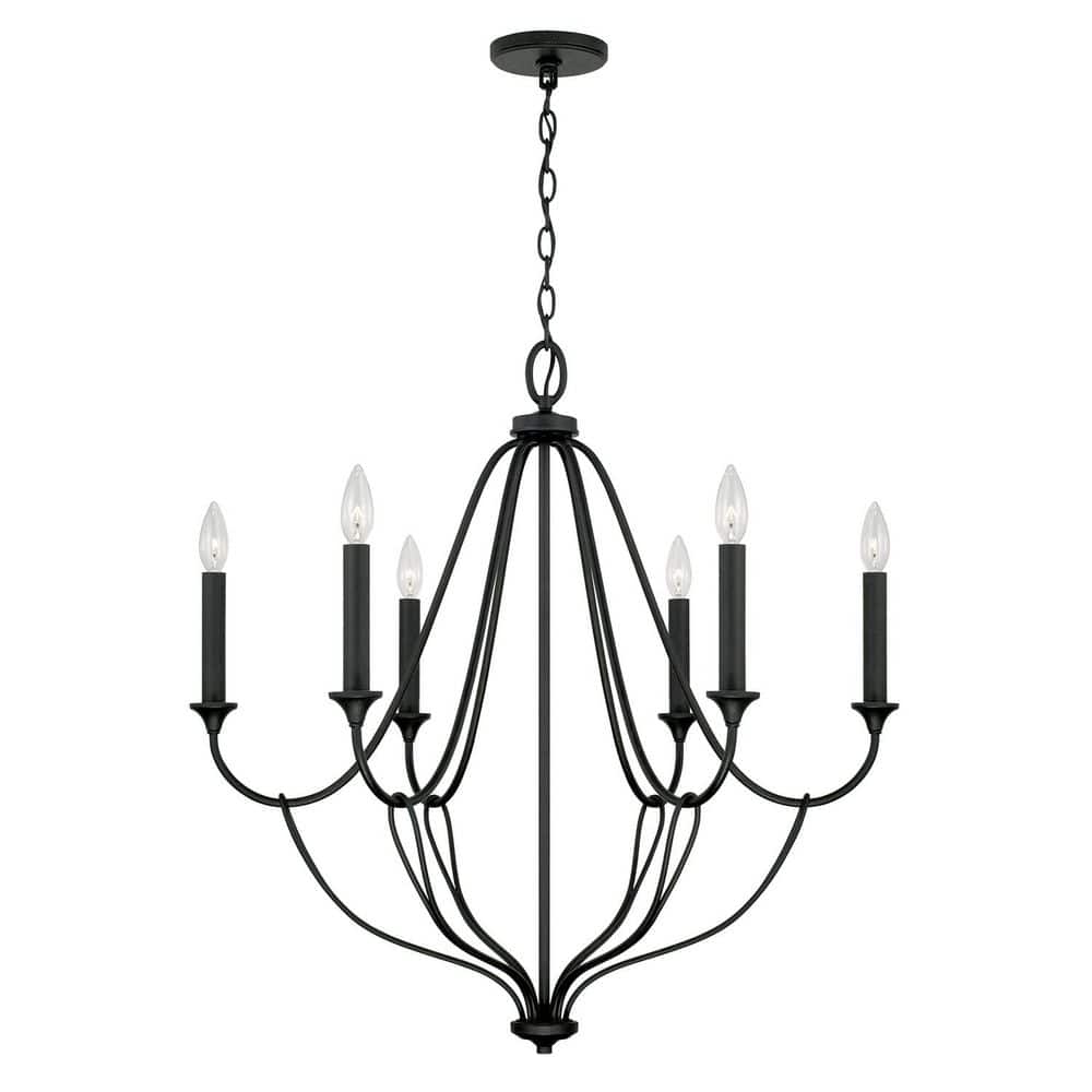 Bentley 6-Light Black Iron Chandelier with No Bulbs Included price history on PriceWatchPro