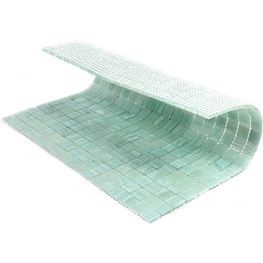 Ice Green Iridescent Glass Mosaic Wall and Floor Tile