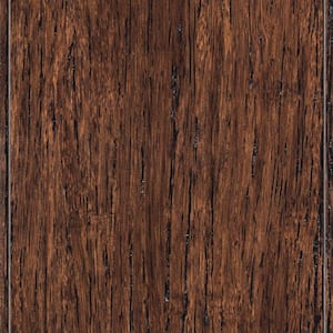 Wire Brushed Strand Woven Tobacco 3/8 in. x 3-7/8 in. x 36-1/4 in. Length Solid Bamboo Flooring (23.41 sqft /case)