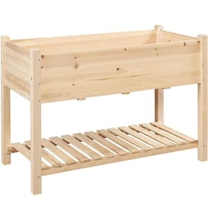 47 in. L x 22.5 in. W x 31.5 in. H Fir Wood Elevated Raised Garden Bed for Vegetables, Flowers and Herbs