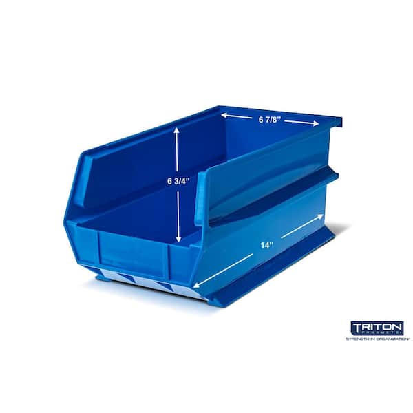 Triton Products LocBin 14-3/4 in. L x 8-1/4 in. W x 7 in. H Blue