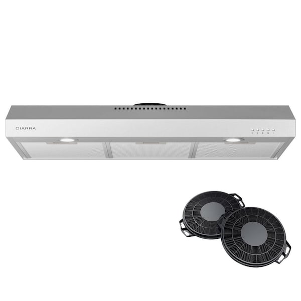 JEREMY CASS 30 in. 200 CFM Convertible Under Cabinet Range Hood in Stainless Steel