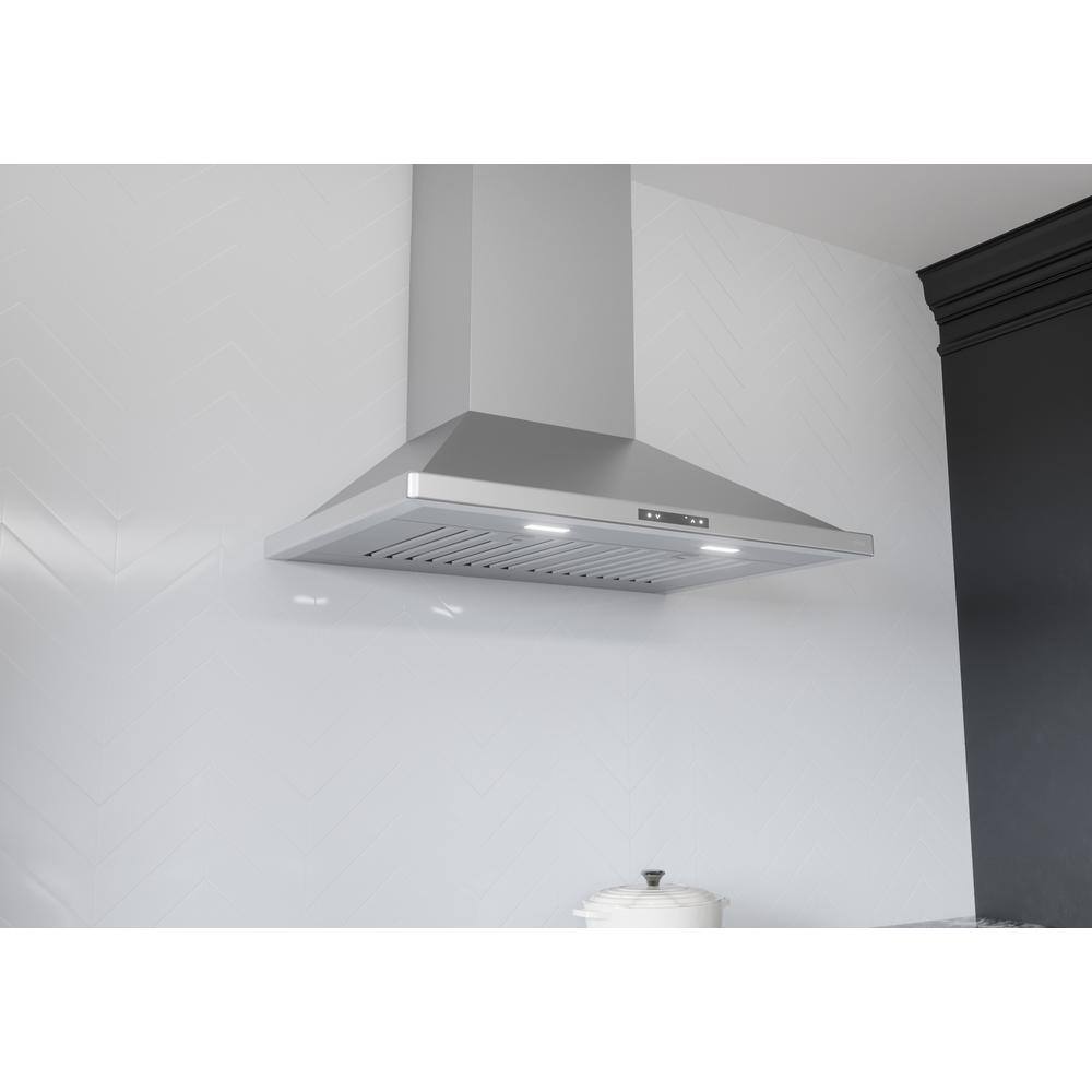 Venezia 36" Stainless Steel Wall Mounted Range Hood with LED Light