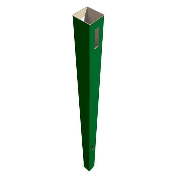 Veranda Pro Series 5 in. x 5 in. x 8-1/2 ft. Green Vinyl Anaheim Routed Fence Line Post
